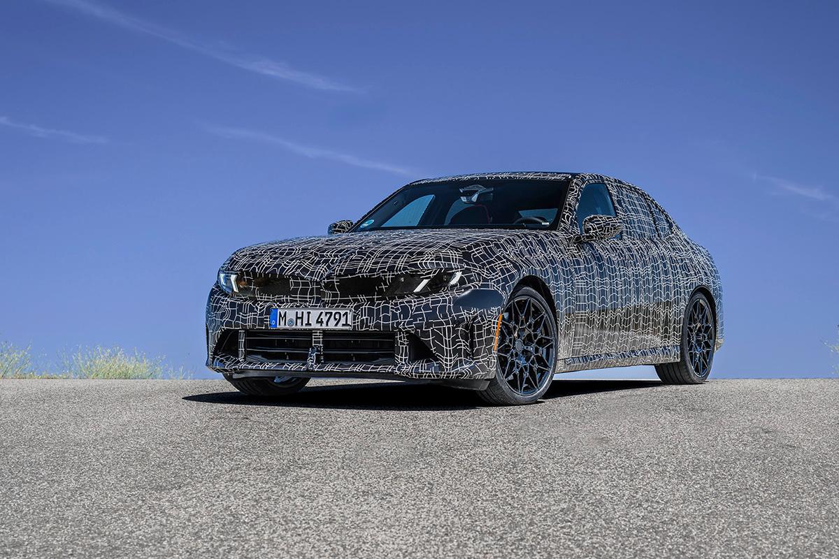 BMW次期型「3シリーズ M350 xDrive」の開発車両