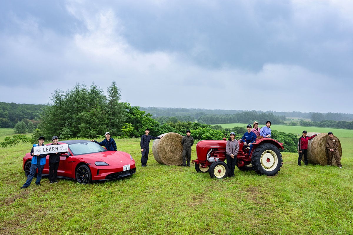 「LEARN with Porsche」の「ものづくり」プログラム。2026年は、ポルシェ製の旧型トラクターや農業機械の整備に挑戦