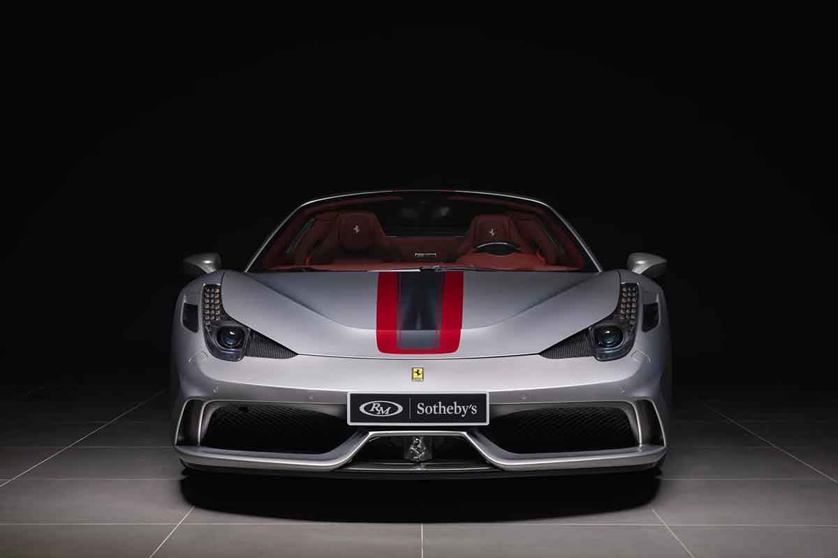 オークションに出品されている2015年式フェラーリ「458スペチアーレA」Jeroen Vink(c)2026 Courtesy of RM Sotheby's