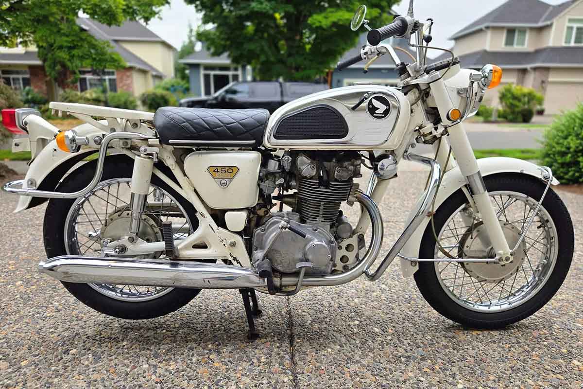 米国オンラインオークションに登場、落札された1970年式ホンダ「CB450 ポリススペシャル」
