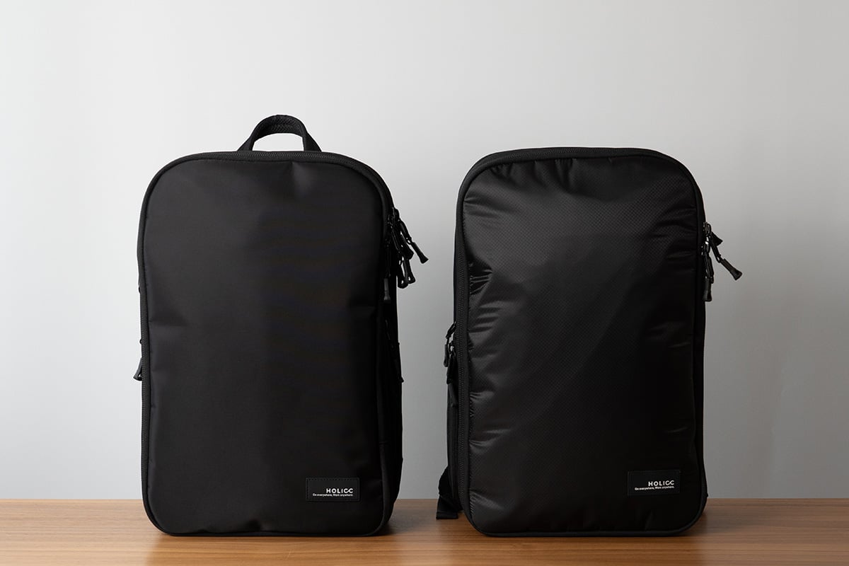 左が今回追加のLimova素材。右は従来からあるシルナイロン CORDURA