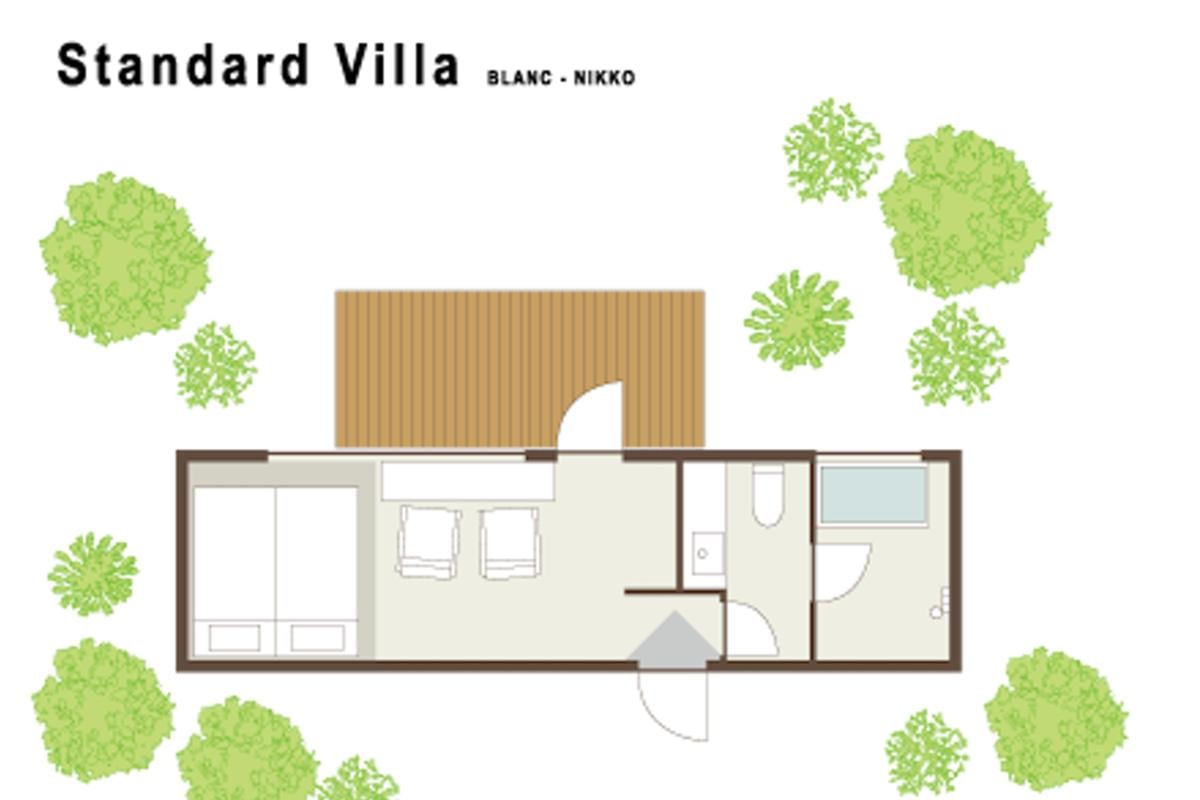 Standard Villa：定員2名／シングルベッド2台