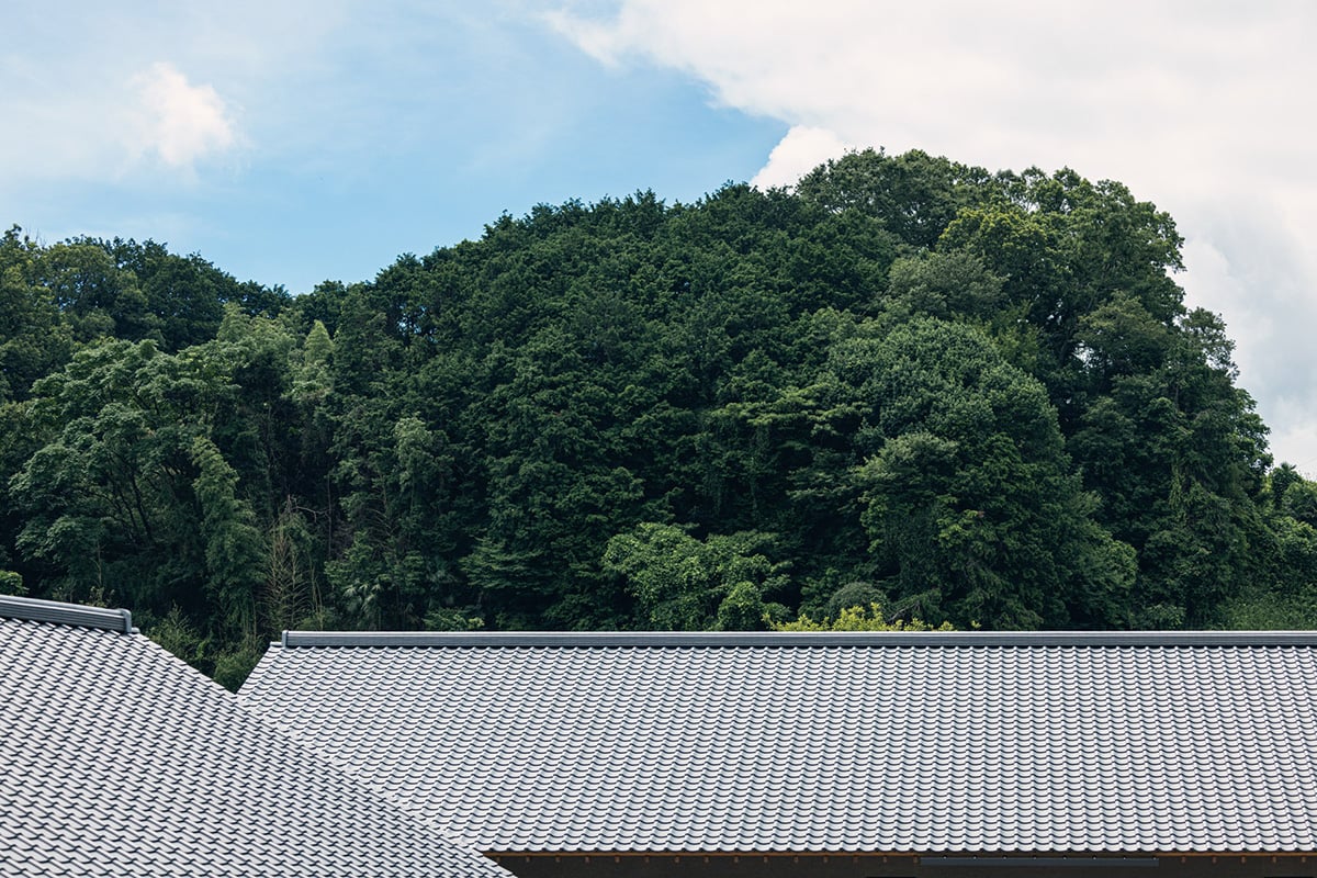 大きな瓦屋根