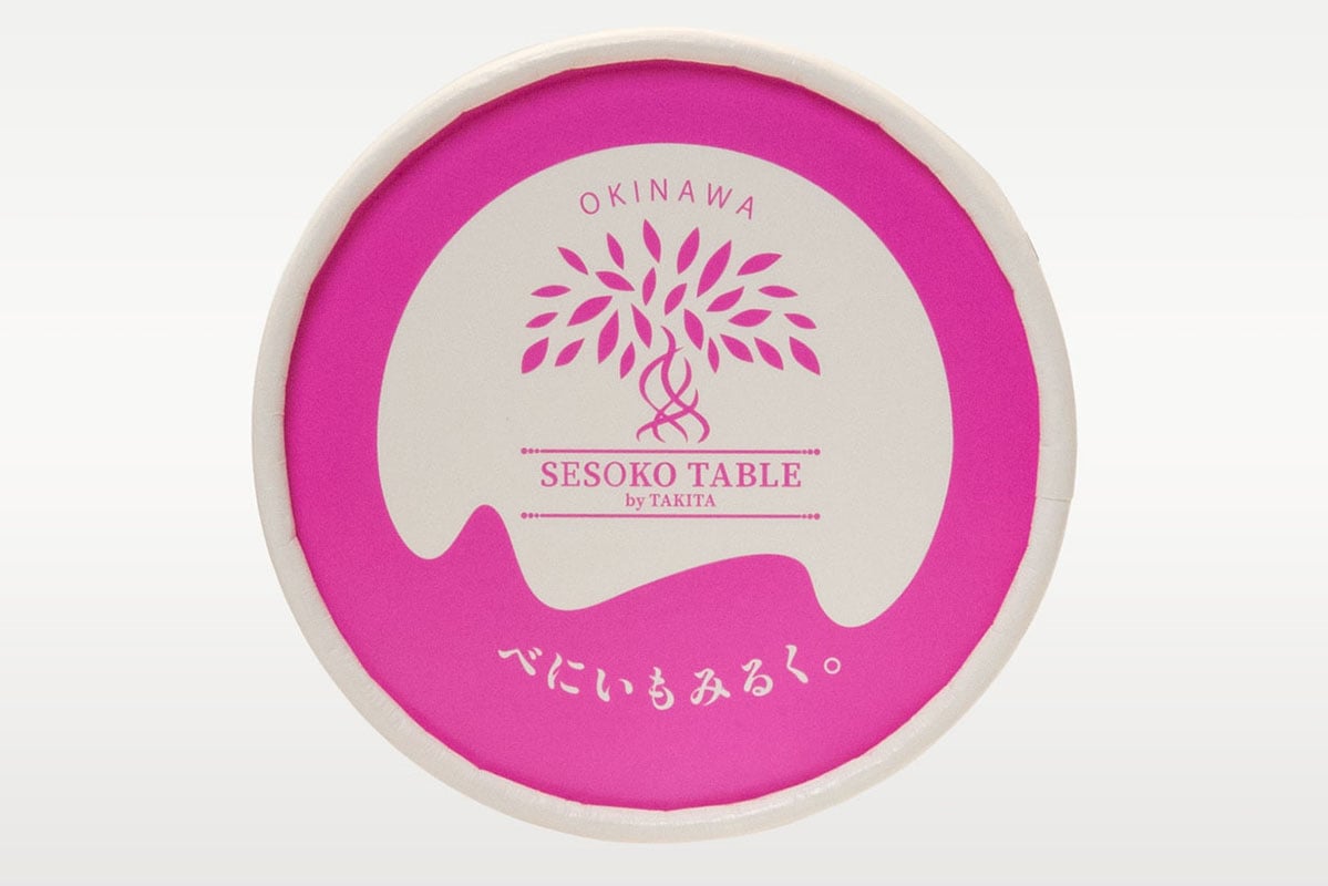 「SESOKO TABLE by TAKITA」が監修したカップアイス「べにいもみるく。」