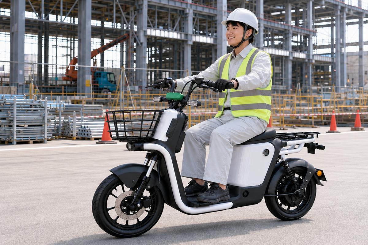 デリバリーや営業、配達、巡回などの業務でも活躍するビジネス用特定小型原付「Future smart 1」