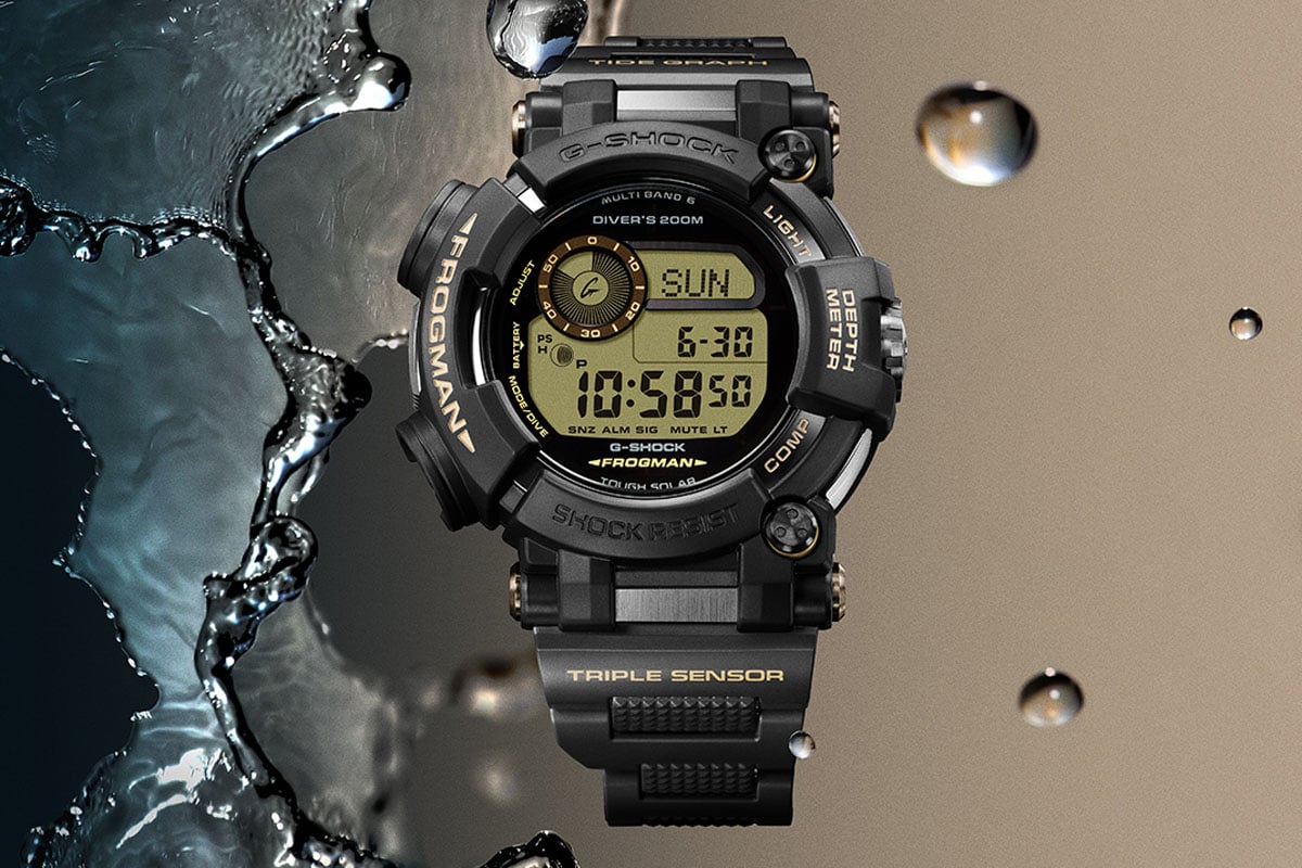 タフネスギアに相応しいカラーリングを纏った「FROGMAN（GWF-D1000BC-1）」
