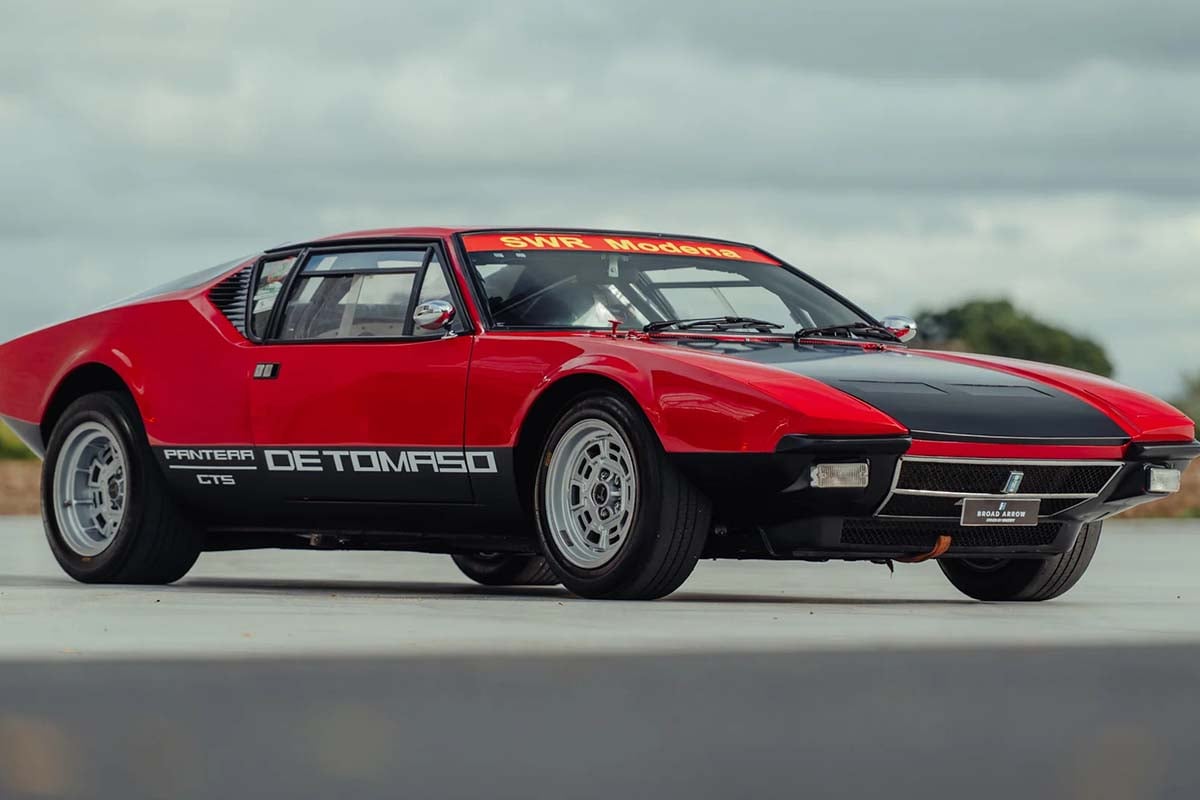 まもなくベルギーで開催されるオークションに出品予定の1972年式デ・トマソ「パンテーラGTS グループ3」(c)2026 BROAD ARROW Auctions