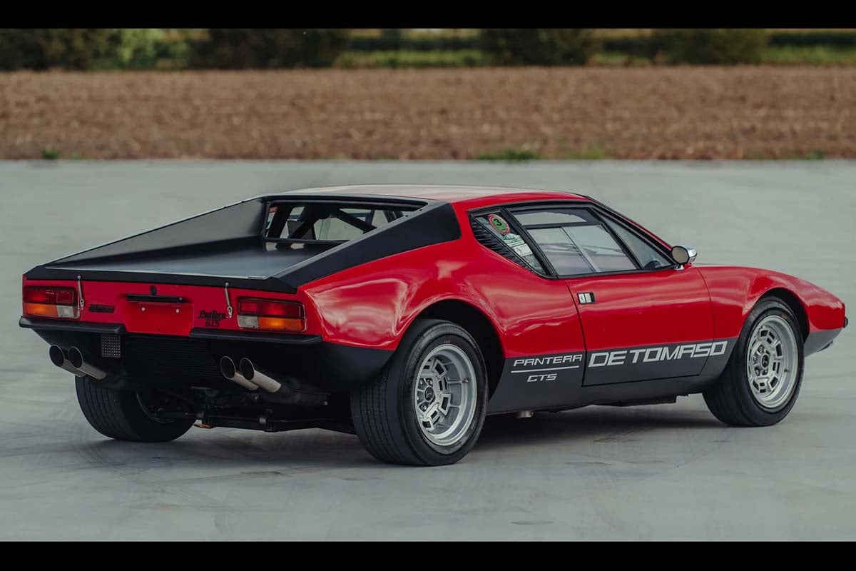 まもなくベルギーで開催されるオークションに出品予定の1972年式デ・トマソ「パンテーラGTS グループ3」(c)2026 BROAD ARROW Auctions