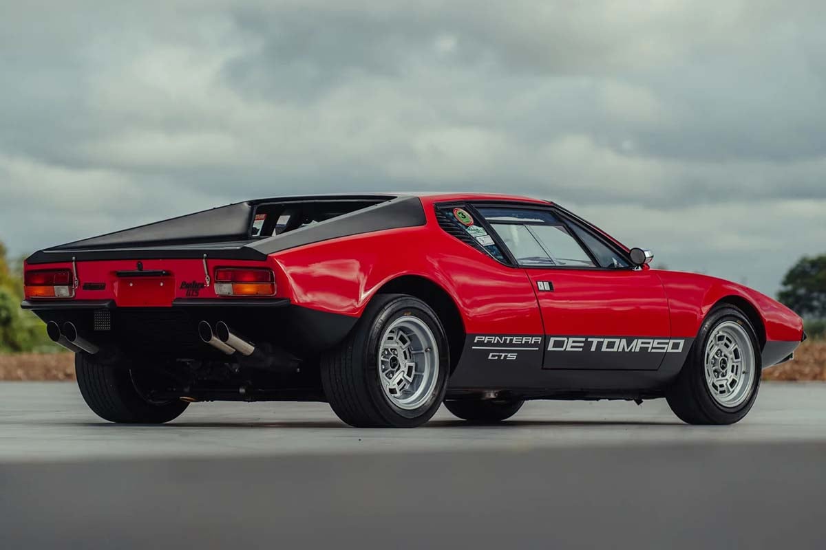 まもなくベルギーで開催されるオークションに出品予定の1972年式デ・トマソ「パンテーラGTS グループ3」(c)2026 BROAD ARROW Auctions