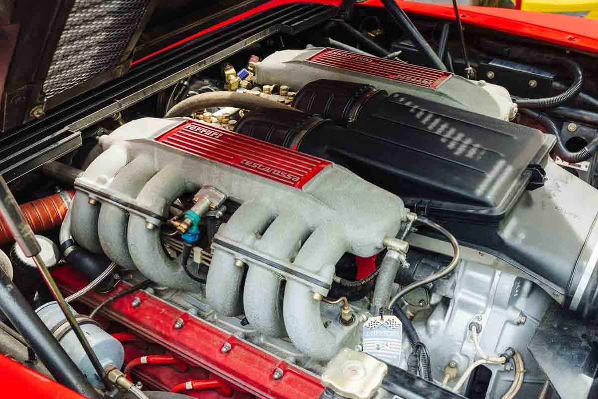 オークションに出品予定の1990年式フェラーリ「テスタロッサ」(c)2026 BROAD ARROW Auctions
