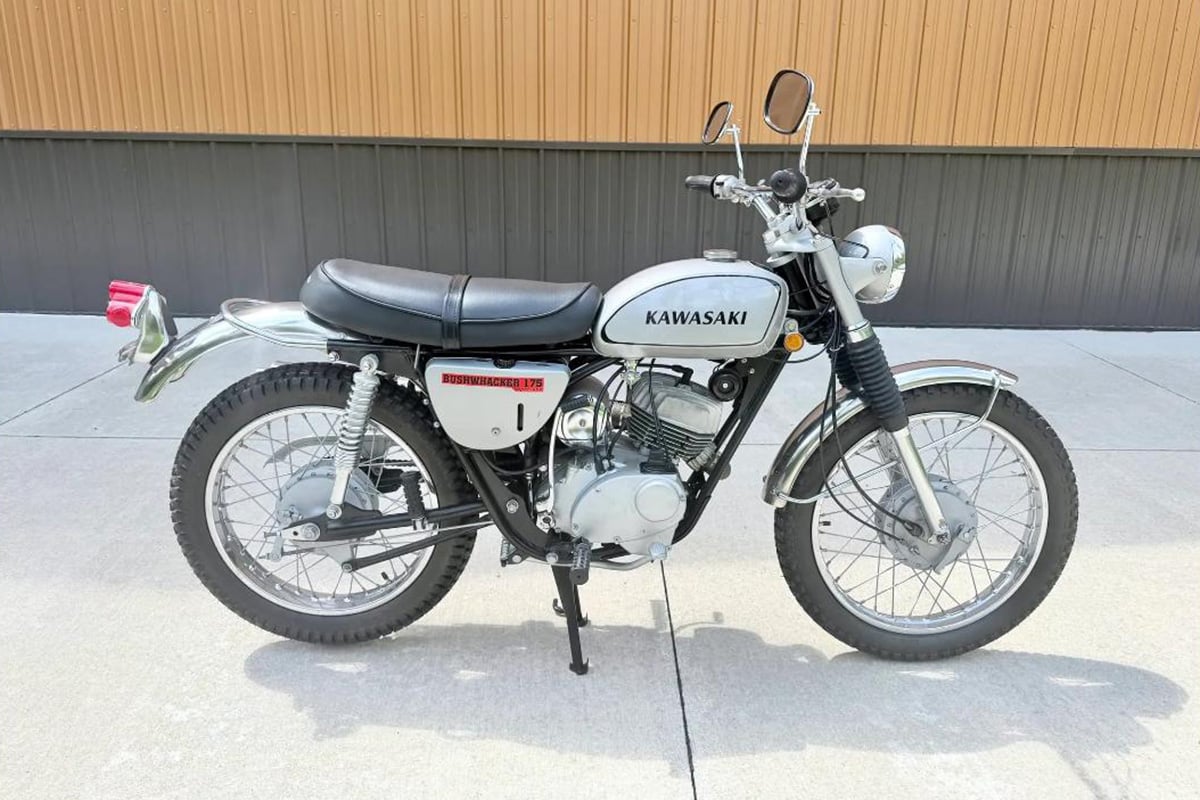 米国オンラインオークションに出品、落札された1969年式カワサキ「175 ブッシュワッカー F3」