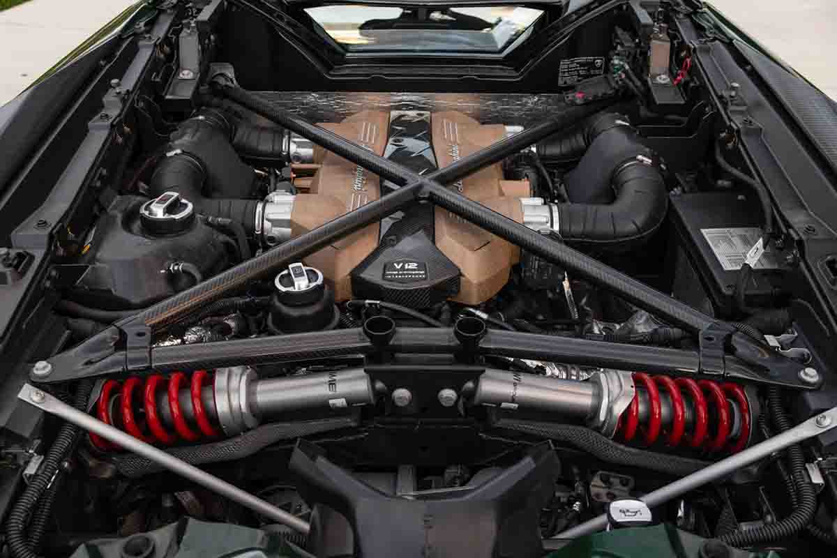 オークションに出品予定の2021年式ランボルギーニ「アヴェンタドールSVJ」(c)2026 BROAD ARROW Auctions