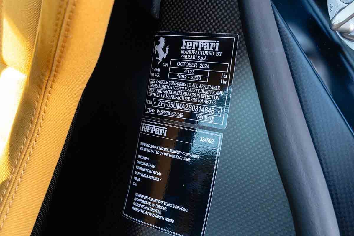 オークションに出品予定の2025年式フェラーリ「デイトナSP3」(c)2026 BROAD ARROW Auctions