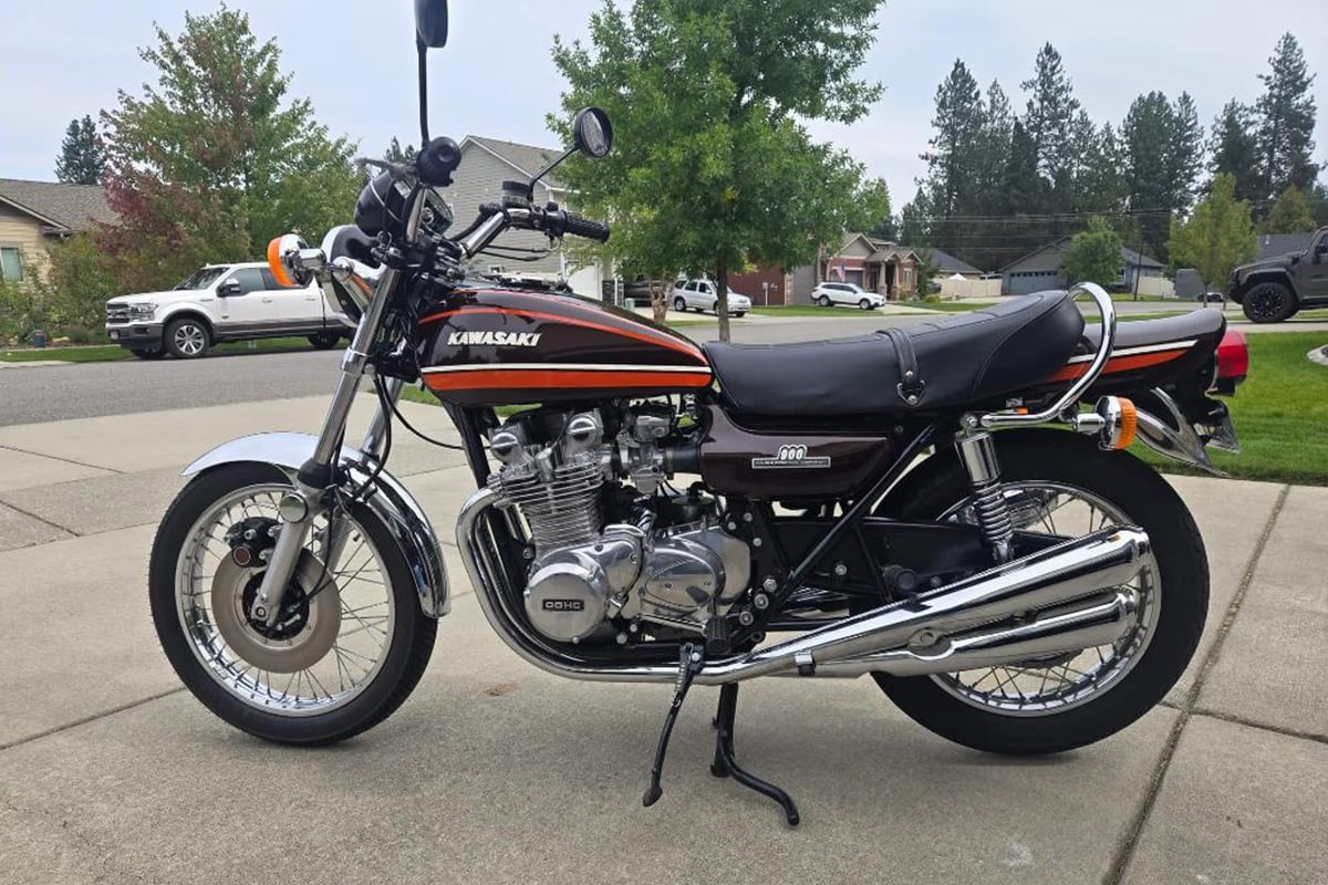 米国オンラインオークションに出品、落札された1974年式カワサキ「Z1 900」