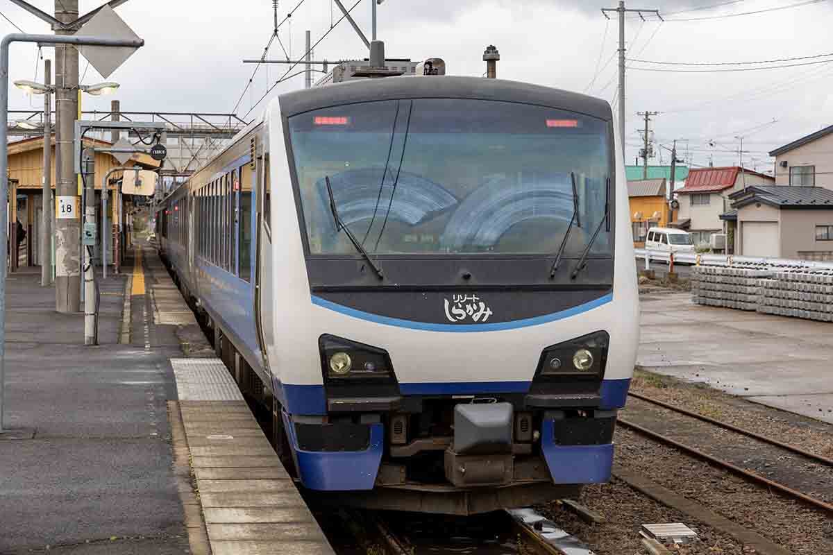 五能線を走る観光列車「リゾートしらかみ」も大人の休日パスで乗ることができる