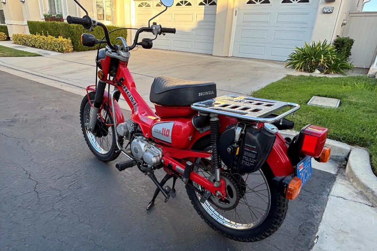 米国オンラインオークションに出品、落札された1983年式ホンダ「CT110」