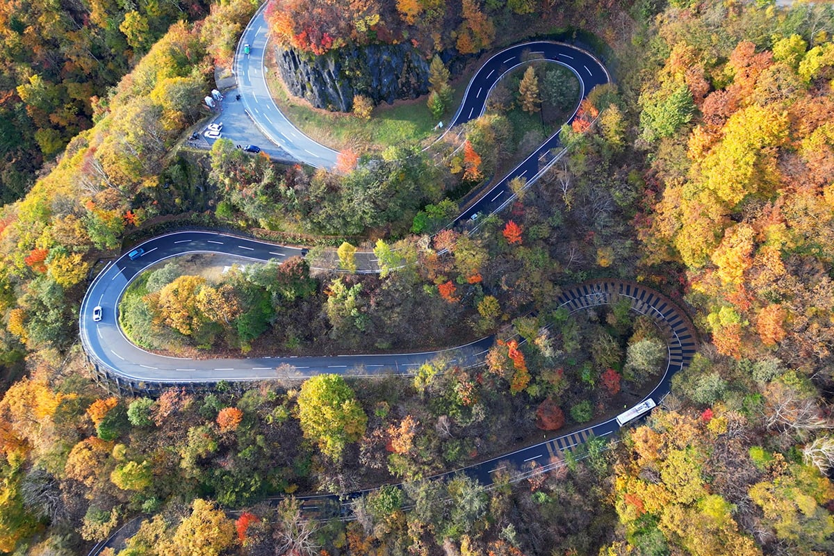栃木県「日光いろは坂」