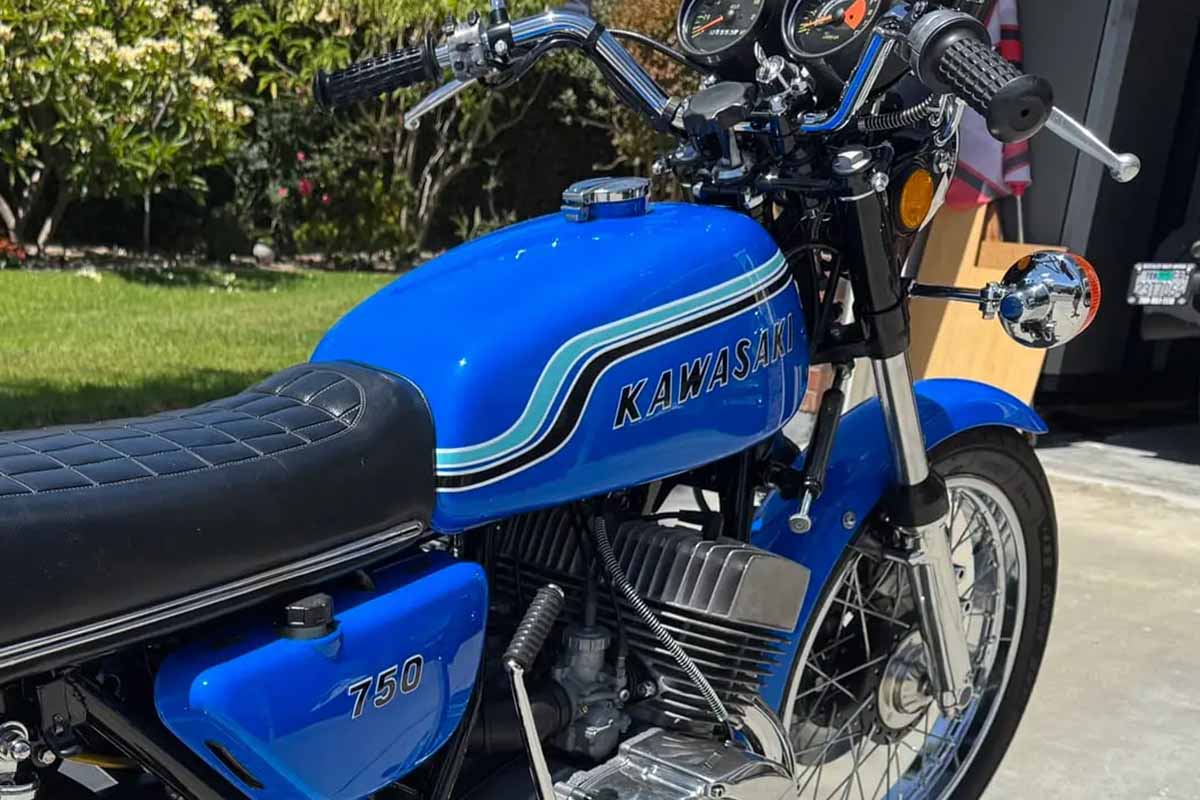 米国オンラインオークションに出品、落札された1972年式カワサキ「H2 マッハIV」