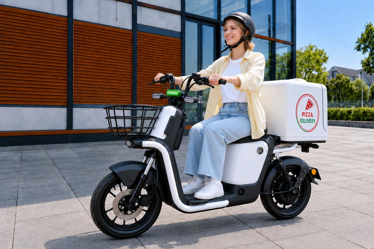 デリバリーや営業、配達、巡回などの業務でも活躍するビジネス用特定小型原付「Future smart 1」