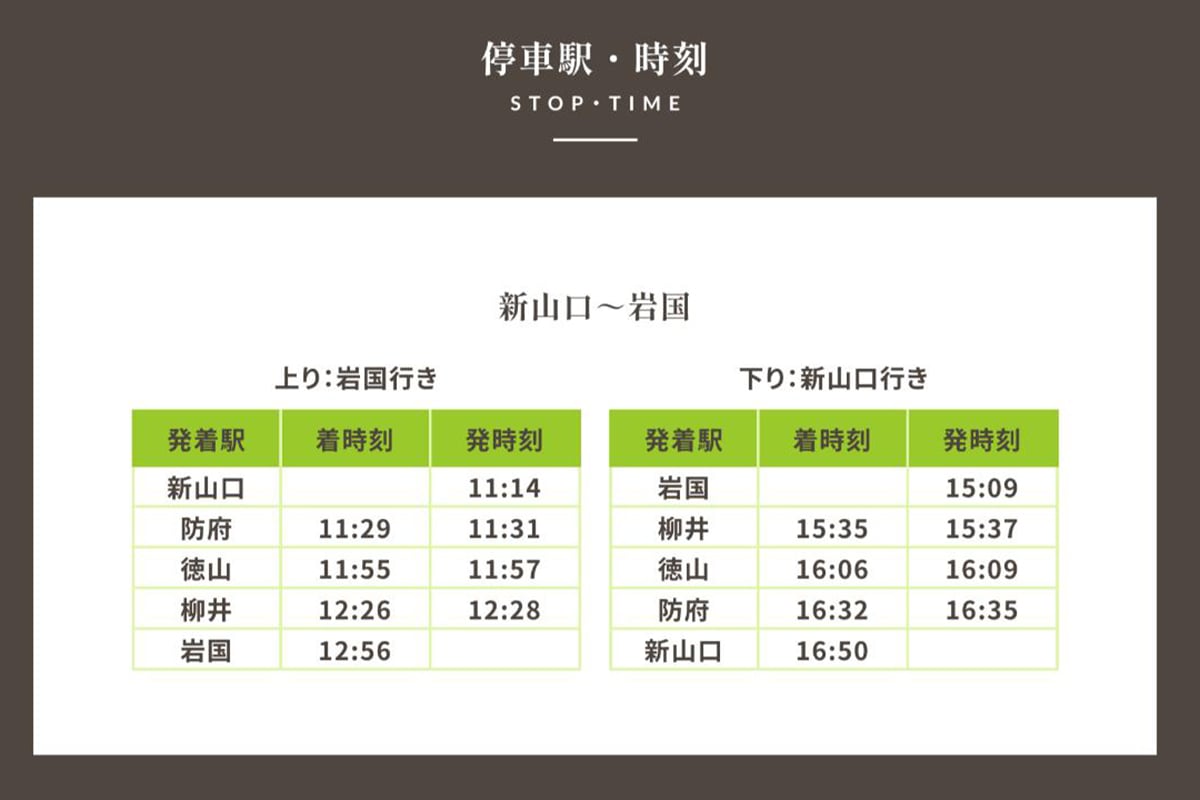 観光列車「はなあかり」の2026年秋の時刻表
