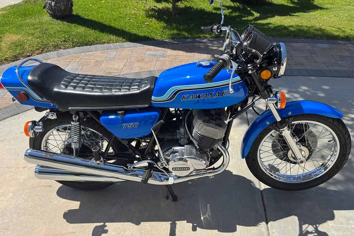 米国オンラインオークションに出品、落札された1972年式カワサキ「H2 マッハIV」