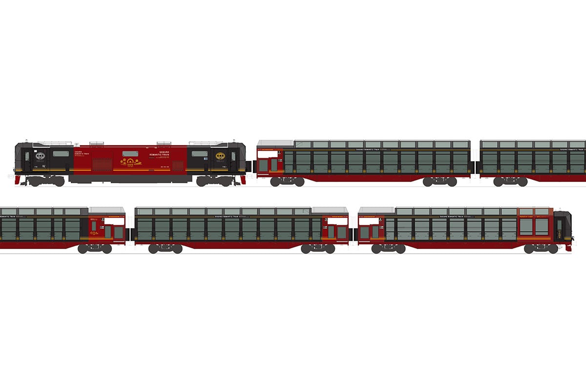 嵯峨野観光鉄道の新型トロッコ列車