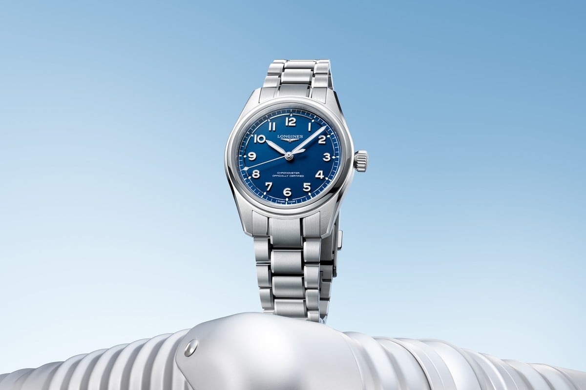 3針の「ロンジン スピリット パイロット」。ケース径39mm、厚さ11.5mm。