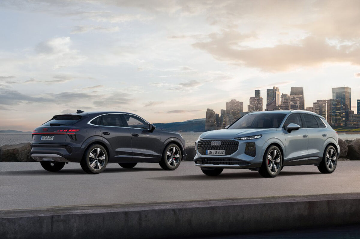 （左から）アウディ新型「Q3スポーツバック ローンチエディション」と新型「Q3 ローンチエディション」